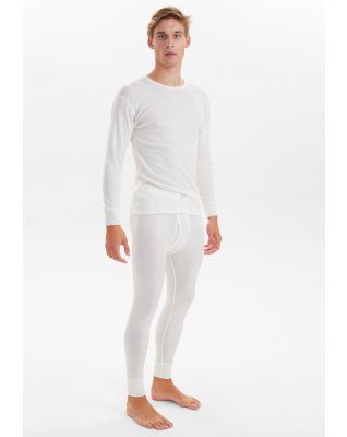 Langærmet t-shirt "wool" | 100% merino uld | Hvid -JBS