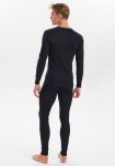 Langærmet t-shirt "grandad" | 100% bomuld | Sort -JBS