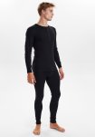 Langærmet t-shirt "grandad" | 100% bomuld | Sort -JBS