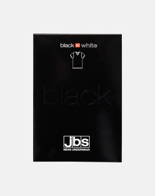 "Black or white" t-shirt v-neck | Bomuld | Sort -JBS