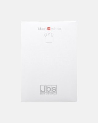 "Black or white" t-shirt v-neck | Bomuld | Hvid -JBS