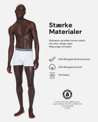 Tights | 2-pak | Økologisk bambusviskose | Hvid