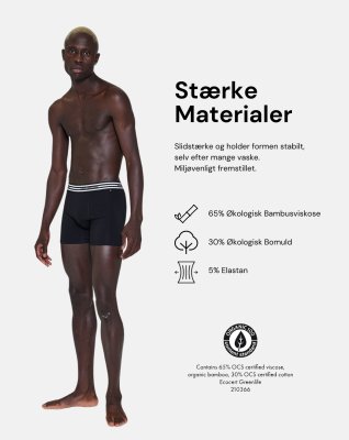 Tights | 2-pak | Økologisk bambusviskose | Sort -JBS x Mads Nørgaard