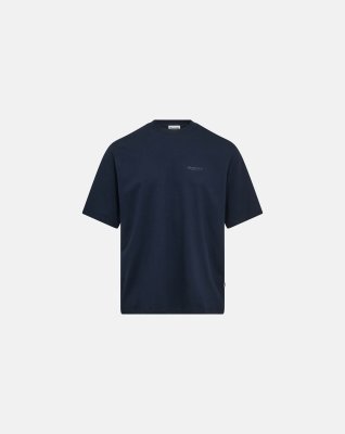 T-shirt "mid sleeve" | 100% økologisk bomuld | Navy -Resteröds