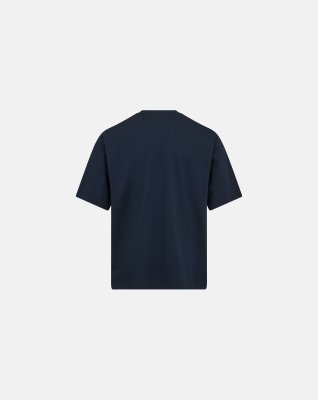 T-shirt "mid sleeve" | 100% økologisk bomuld | Navy -Resteröds