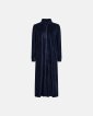 Badekåbe med lynlås | Velour | Navy - Decoy