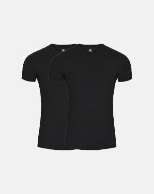 T-shirt 2-pak | Bambusviskose | Sort -Dovre