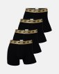 Tights "basic" 4-pak | Bomuld | Sort m. guld elastik - CR7