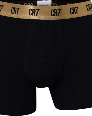 Tights "basic" 4-pak | Bomuld | Sort m. guld elastik -CR7