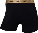 Tights "basic" 4-pak | Bomuld | Sort m. guld elastik -CR7