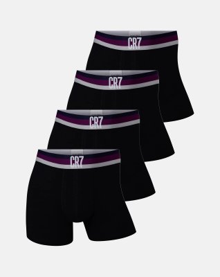 Tights "basic" 4-pak | Bomuld | Sort -CR7