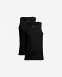 2-pak tank-top (singlet) |  bambus | sort -JBS