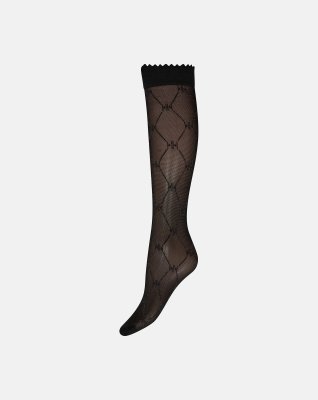 Strømper "knee high" | Polyamid | Silver -Hype the Detail