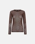 Bluse "mesh" | polyamid | brun -Hype the Detail