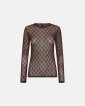 Bluse "mesh" | polyamid | brun - Hype the Detail