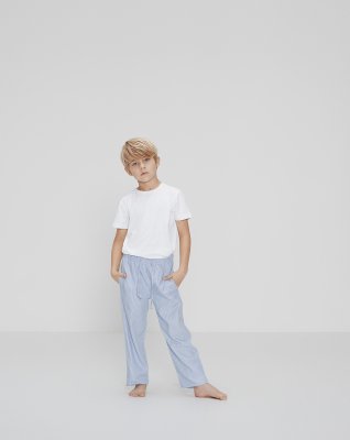 Pyjamasbukser "kids", Bambusviskose, Blå