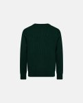 Cardigan med knapper | Bomuld | Grøn -Resteröds