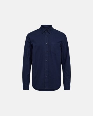 Skjorte "flannel" | 100% bomuld | Navy