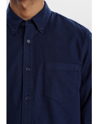 Skjorte "flannel" | 100% bomuld | Navy -Resteröds
