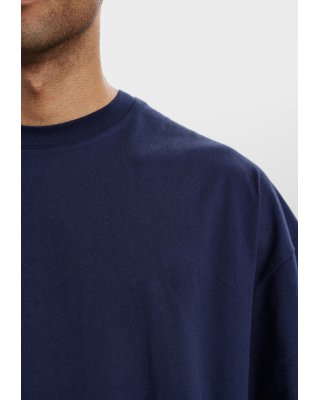 Oversize t-shirt | 100% bomuld | Navy -Resteröds