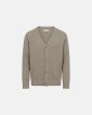 Cardigan med knapper | Bomuld | Sand - Resteröds