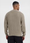 Cardigan med knapper | Bomuld | Sand -Resteröds