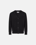 Cardigan med knapper | Bomuld | Sort -Resteröds