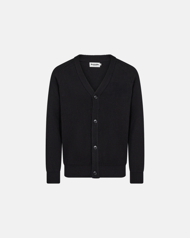 Cardigan Med Knapper | Bomuld | Sort