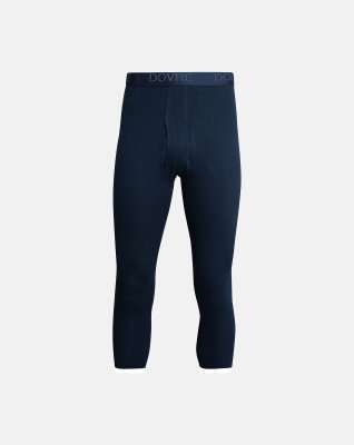 Long johns m. gylp "3/4 længde" | 100% økologisk bomuld | Navy -Dovre