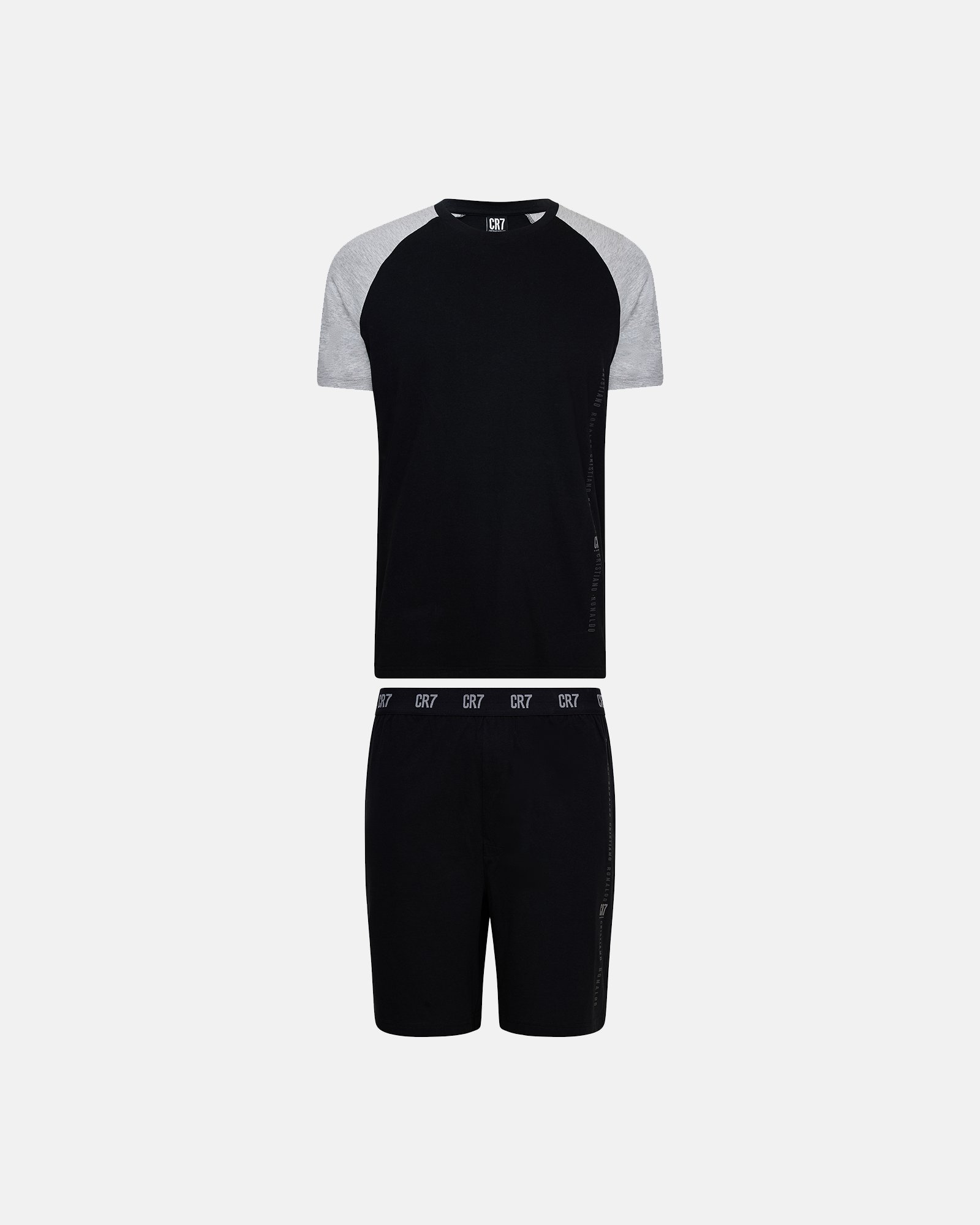 Pyjamas m. shorts | 100% bomuld | Sort -CR7