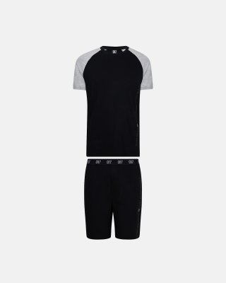 Pyjamas m. shorts | 100% bomuld | Sort