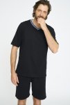 Pyjamas m. shorts "jersey" | 100% bomuld | Sort -JBS