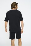 Pyjamas m. shorts "jersey" | 100% bomuld | Sort -JBS