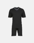 Pyjamas m. shorts "jersey" | 100% bomuld | Sort -JBS