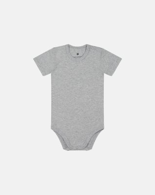 Kortærmet body | Bambusviskose | Grå -JBS of Denmark Kids