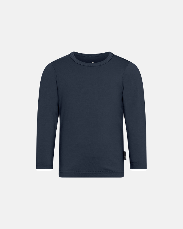 Langærmet T-shirt | Bambusviskose | Navy