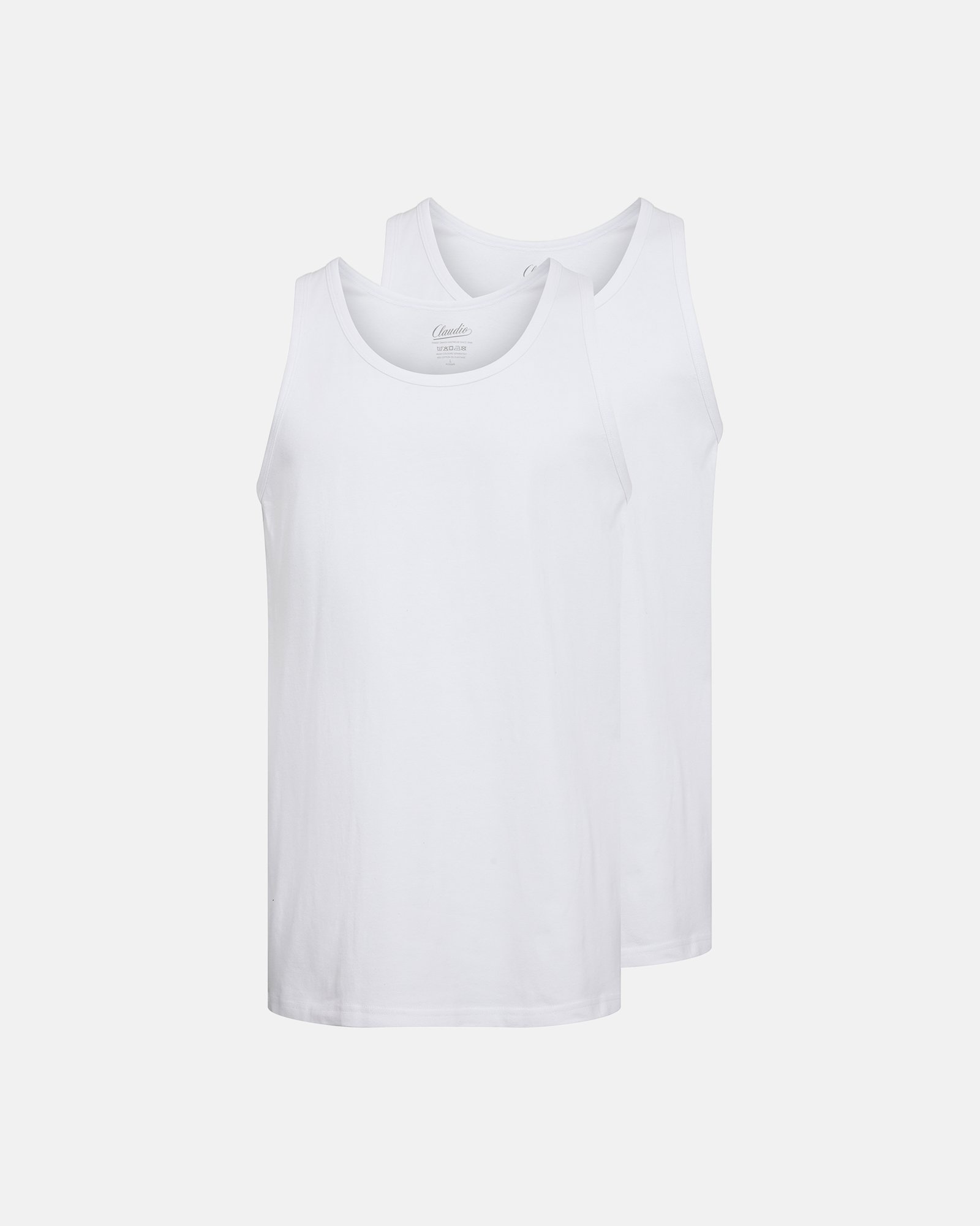 Tanktop 2-pak | Bomuld | Hvid -Claudio