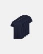 T-shirt 5-pak | 100% bomuld | Navy - Claudio