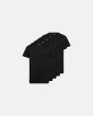 T-shirt 5-pak | 100% bomuld | Sort - Claudio