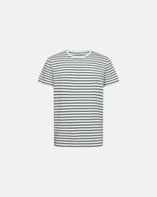 T-shirt "o-neck" | Bambusviskose | Grønstribet