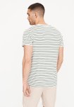 T-shirt "o-neck" | Bambusviskose | Grønstribet -Resteröds