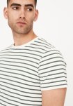 T-shirt "o-neck" | Bambusviskose | Grønstribet -Resteröds