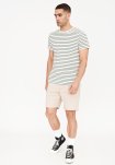 T-shirt "o-neck" | Bambusviskose | Grønstribet -Resteröds
