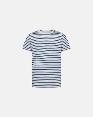 T-shirt "o-neck" | Bambusviskose | Blåstribet