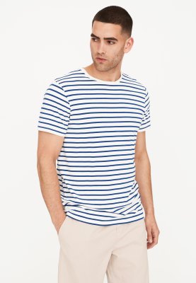 T-shirt "o-neck" | Bambusviskose | Blåstribet