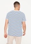 T-shirt "o-neck" | Bambusviskose | Blåstribet -Resteröds