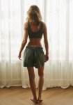 Pyjamasshorts "Seersucker" | Bambusviskose | Grøn -JBS of Denmark Women