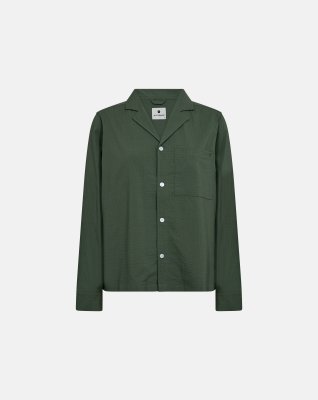Pyjamasskjorte "Seersucker" | Bambusviskose | Grøn -JBS of Denmark Women