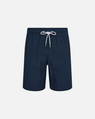 Shorts "seersucker" | Recycled Polyester | Navy