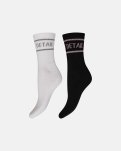 Strømper "tennis" 2-pak | Bomuld | Hvid/sort -Hype the Detail